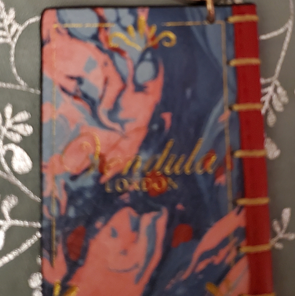 Vendula London "BookWorm" Mini Book Key Charm -Blue & Coral *Discontinued/ Rare* - Picture 6 of 7